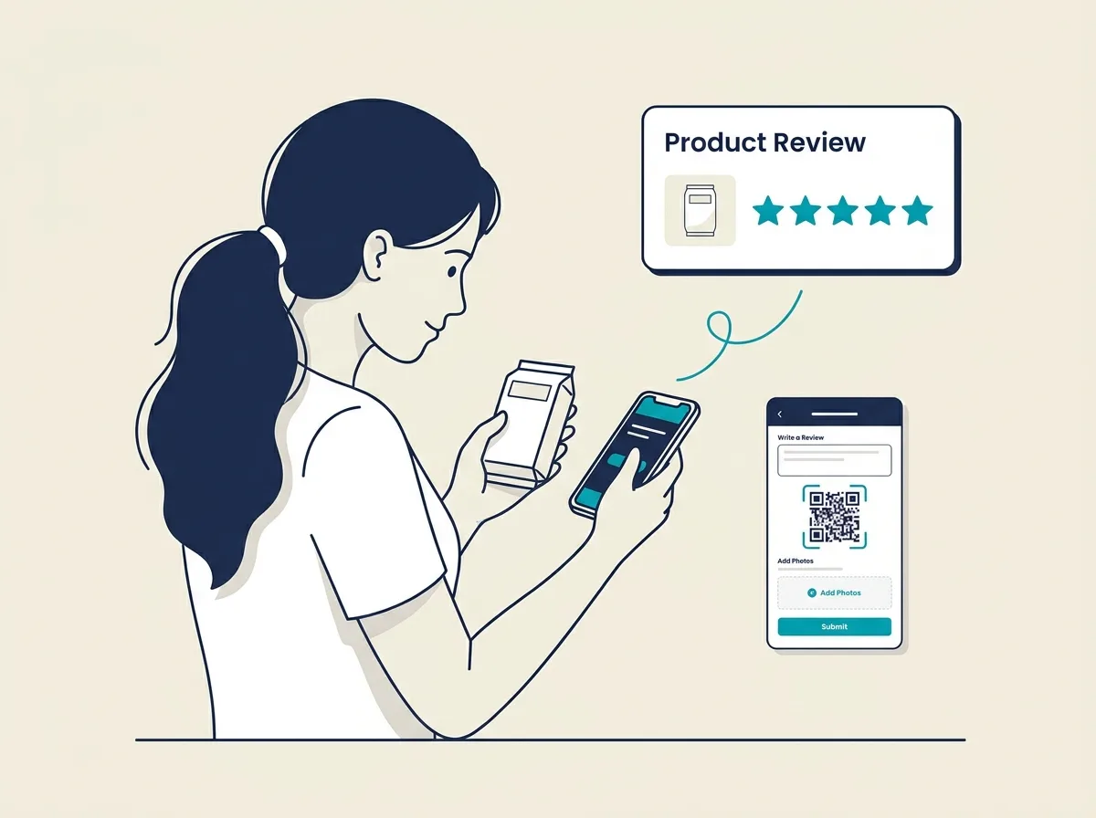 Packaged goods product QR codes