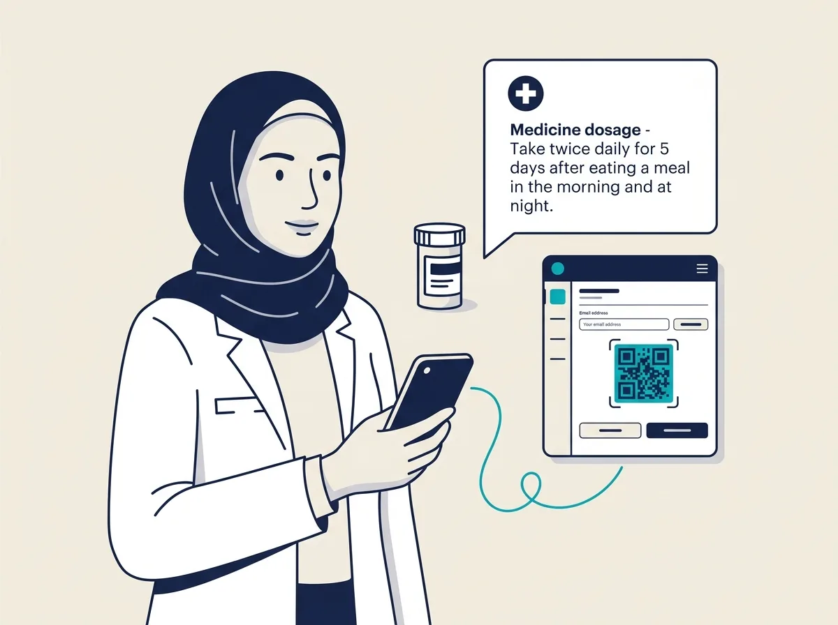 Healthcare patient communication links